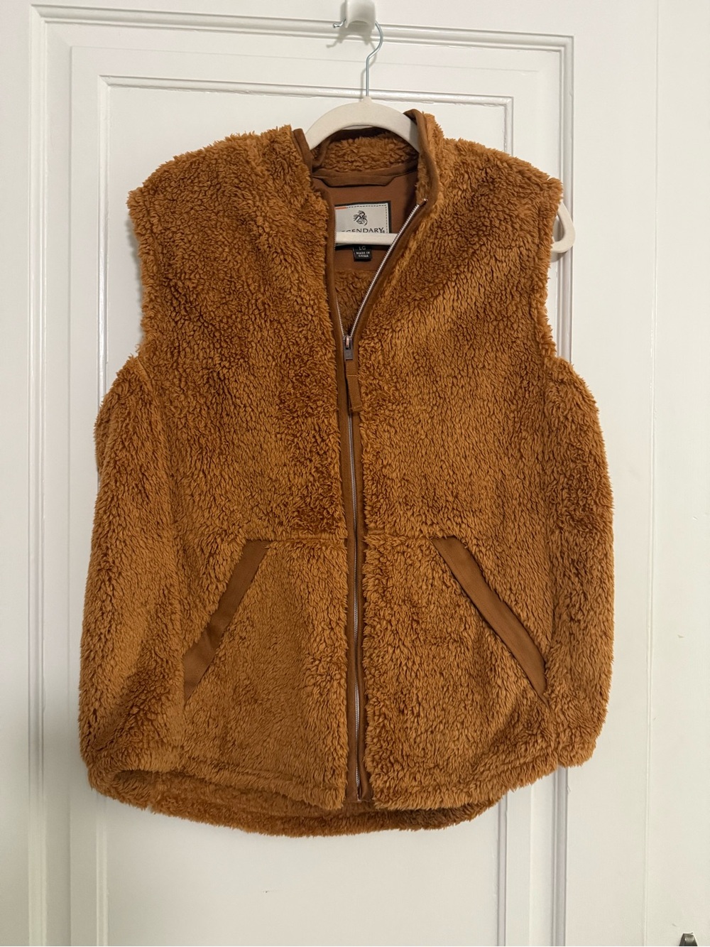 Women’s Plush Teddy Vest - Brown